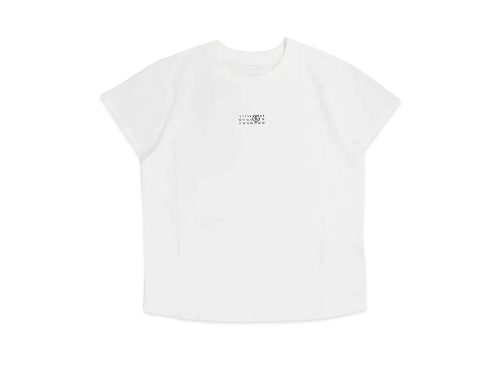 Maison Margiela T-Shirt with Numeric Logo Label "White"