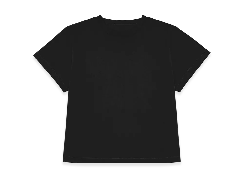 MM6 Maison Margiela Women's Back Pleated T-Shirt "Black"