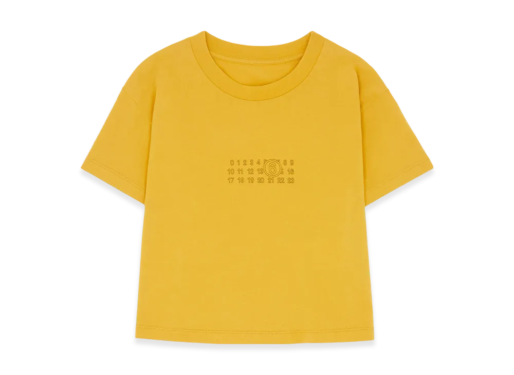 MM6 Maison Margiela Women's Cropped T-Shirt "Yellow"