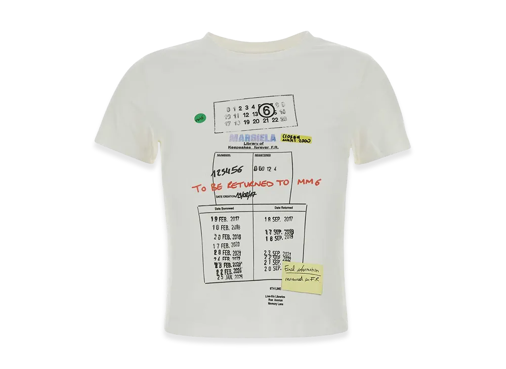 MM6 Maison Margiela Women's Stretch Cotton T-Shirt "White"