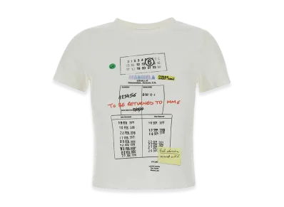 MM6 Maison Margiela Women's Stretch Cotton T-Shirt "White"
