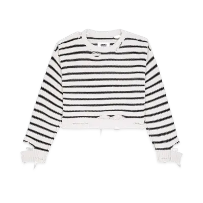 MM6 Maison Margiela Women's Sweaters "White/Black"