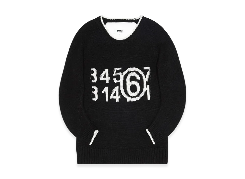 MM6 Maison Margiela Women's Zoom Logo Jumper "Black"