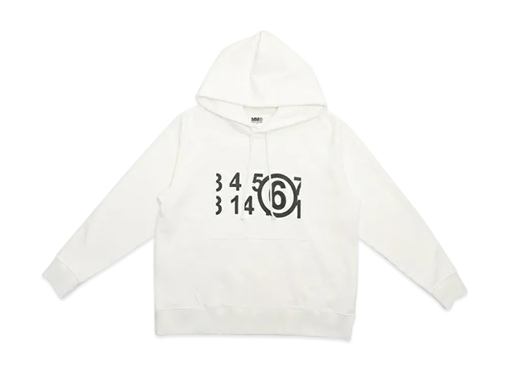 MM6 Maison Margiela Women's Logo Sweatshirt Hoodie "Off White"
