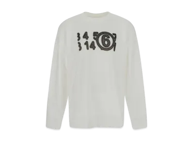 MM6 Maison Margiela Men's Logo Sweatshirt "Off White"