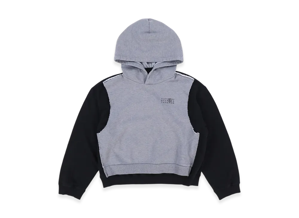 MM6 Maison Margiela Logo Hooded Sweatshirt "Black/Grey"