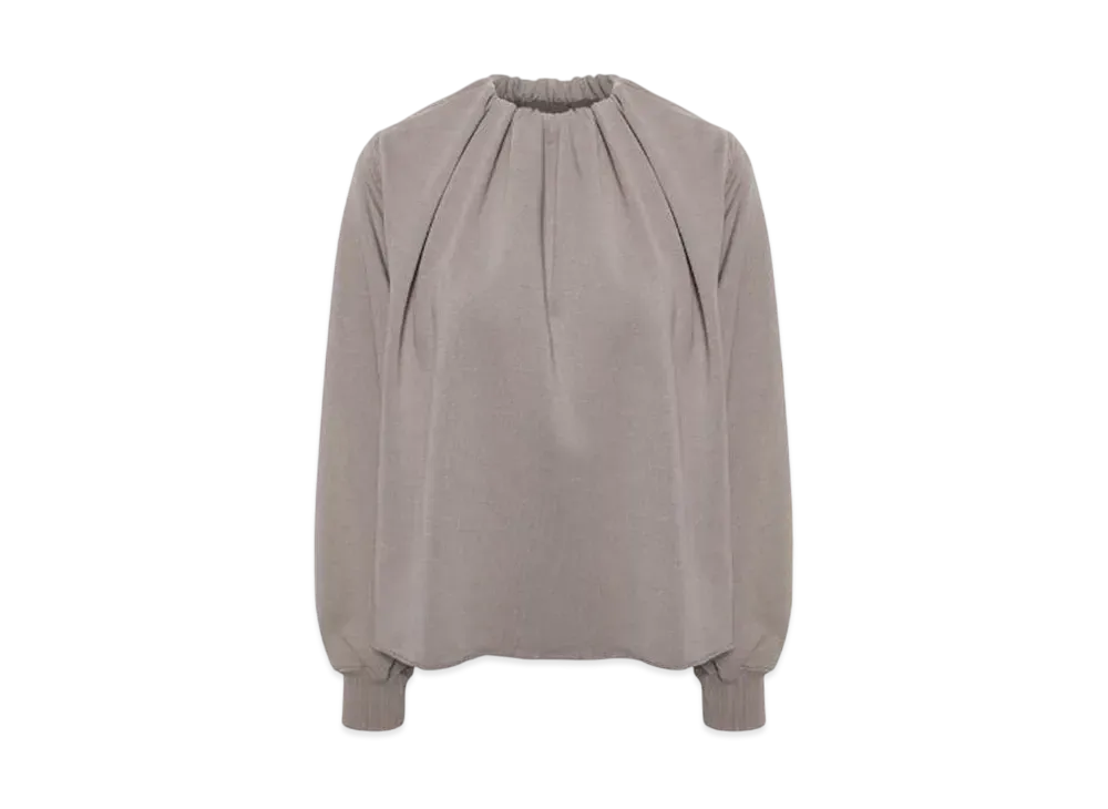 MM6 Maison Margiela Cotton Gather Neck Sweatshirt "Brown"