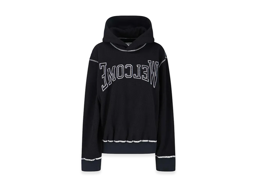 MM6 Maison Margiela Women's Logo Hooded Sweatshirt "Black"