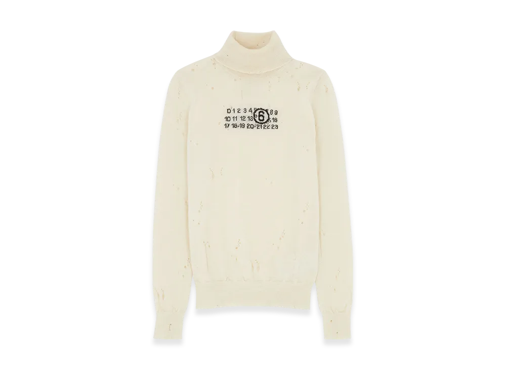 MM6 Maison Margiela Women's Wool Turtleneck "White"