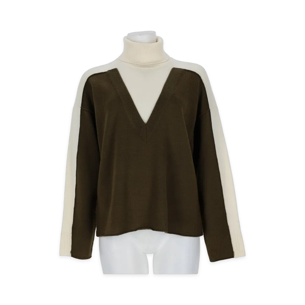 MM6 Maison Margiela Women's Sweater "Green/White"