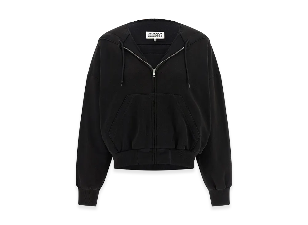 MM6 Maison Margiela Women's Trompe L'Oeil Hoodie "Black"