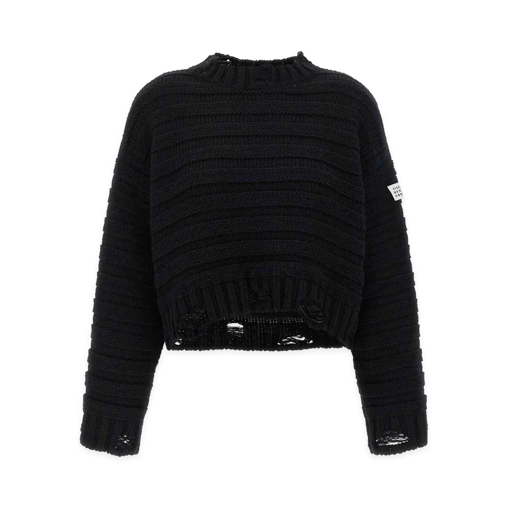 MM6 Maison Margiela Women's Maglia Cropped "Black"