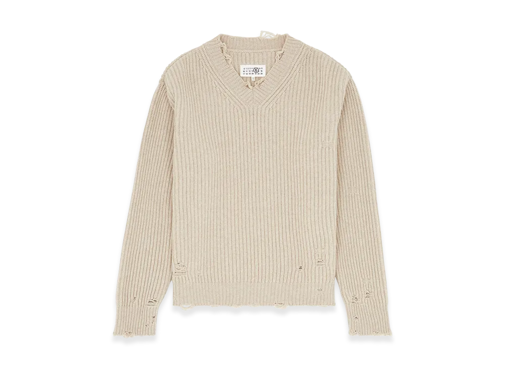 MM6 Maison Margiela Women's Wool Sweater "Nude"