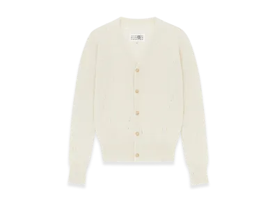 MM6 Maison Margiela Women's Wool Cardigan "White"