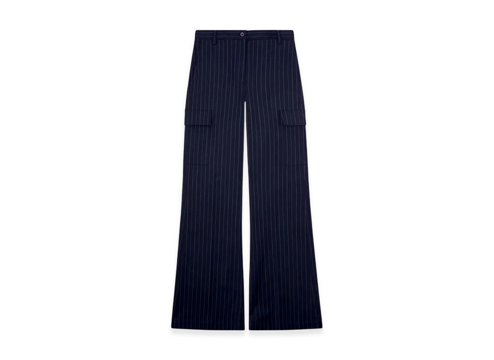 MM6 Maison Margiela Women's Stripe Cargo Trousers "Black"