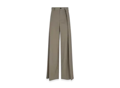 MM6 Maison Margiela Women's Palazzo Trousers With Pleats "Green"