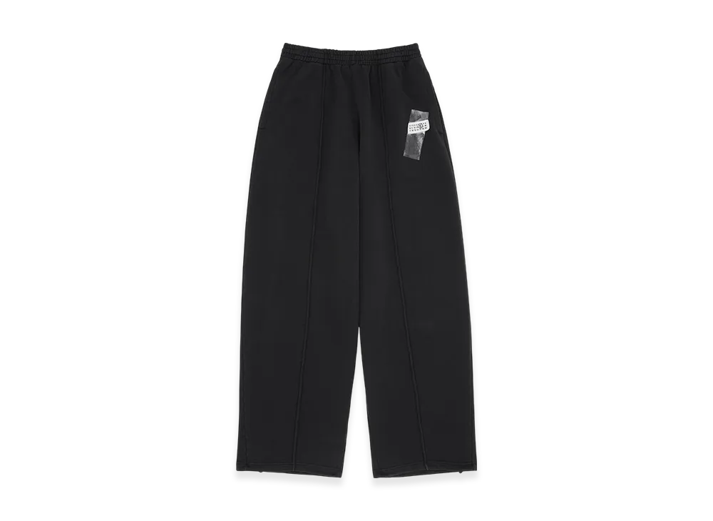 MM6 Maison Margiela Women's Wide Leg Sweat Trousers "Black"