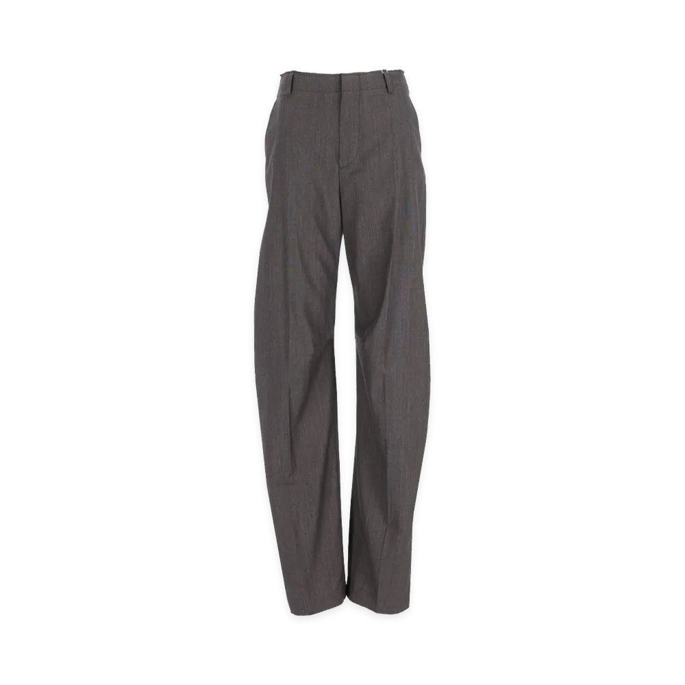 MM6 Maison Margiela Women's Wide-Leg Tailored Trousers "Gray"