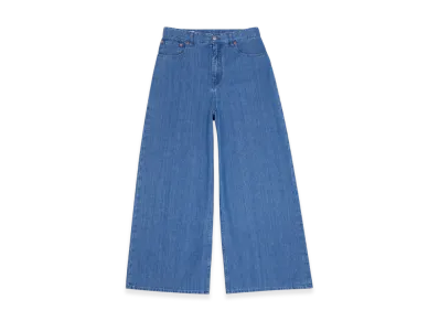 MM6 Maison Margiela Women's 5 Pocket Oversized Trousers "Blue Stripes"