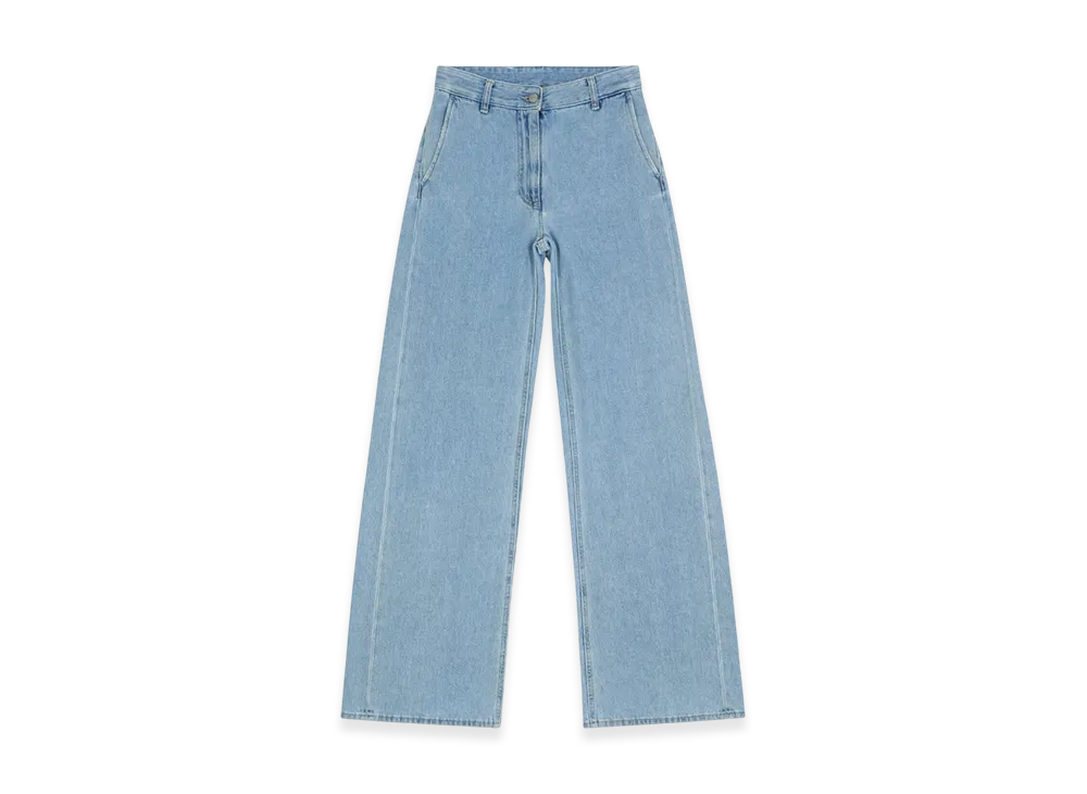 MM6 Maison Margiela Women's Mid Rise Jeans "Pale Blue"