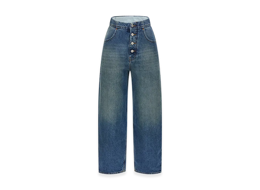 MM6 Maison Margiela Women's Straight Leg Jeans "Light Blue"