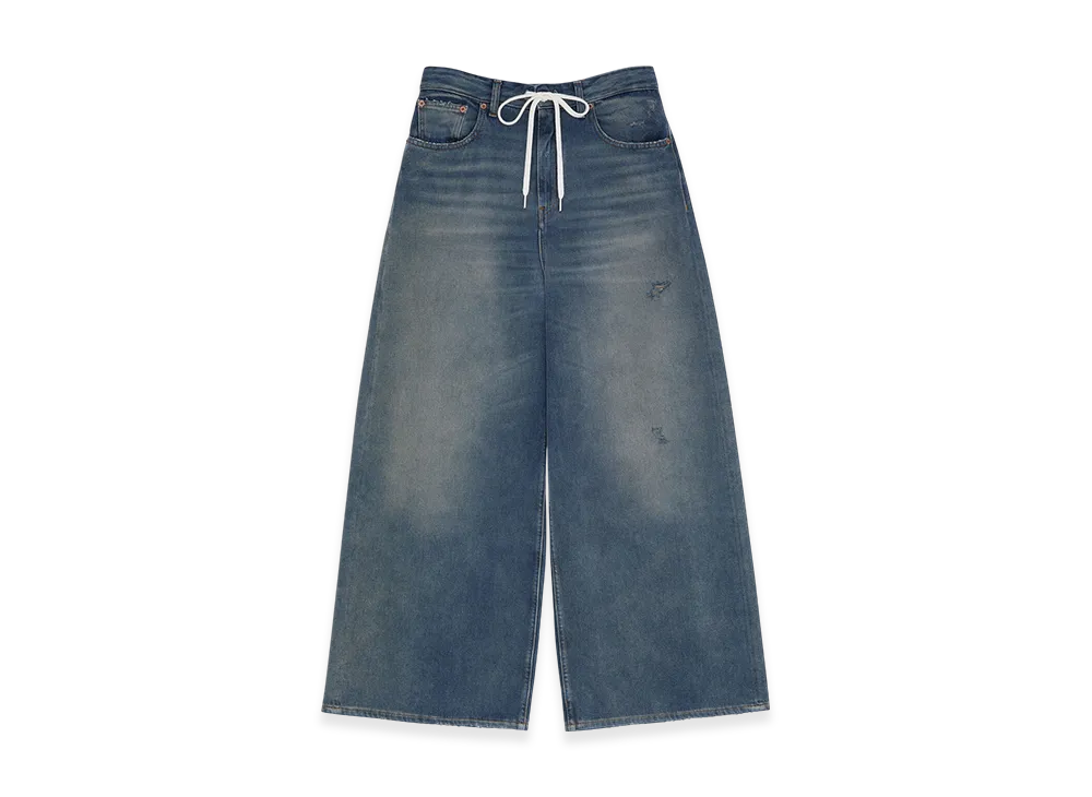 MM6 Maison Margiela Women's Drawstring Jeans "Gray Blue"