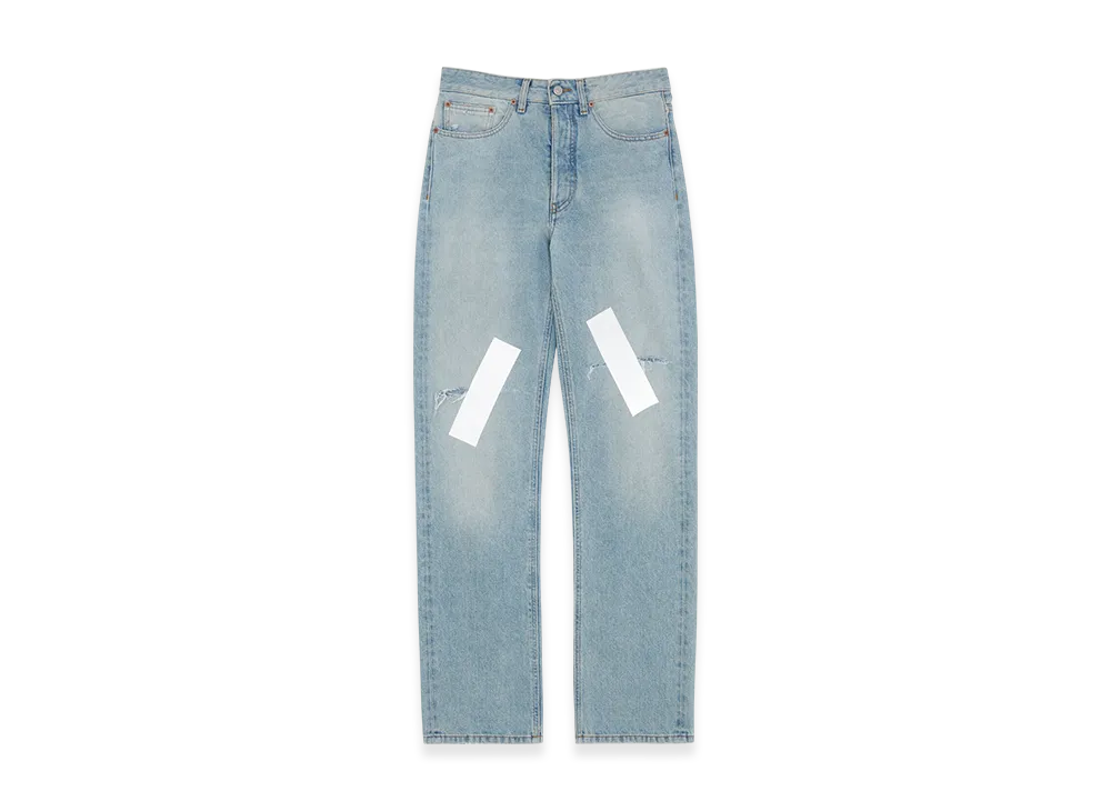 MM6 Maison Margiela Women's Taped Jeans "Light Blue"