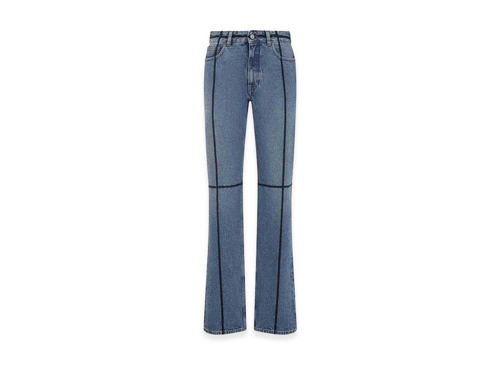 MM6 Maison Margiela Women's Jeans With Contrast Stitching "Blue"
