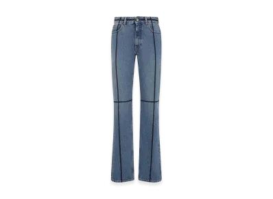 MM6 Maison Margiela Women's Jeans With Contrast Stitching "Blue"