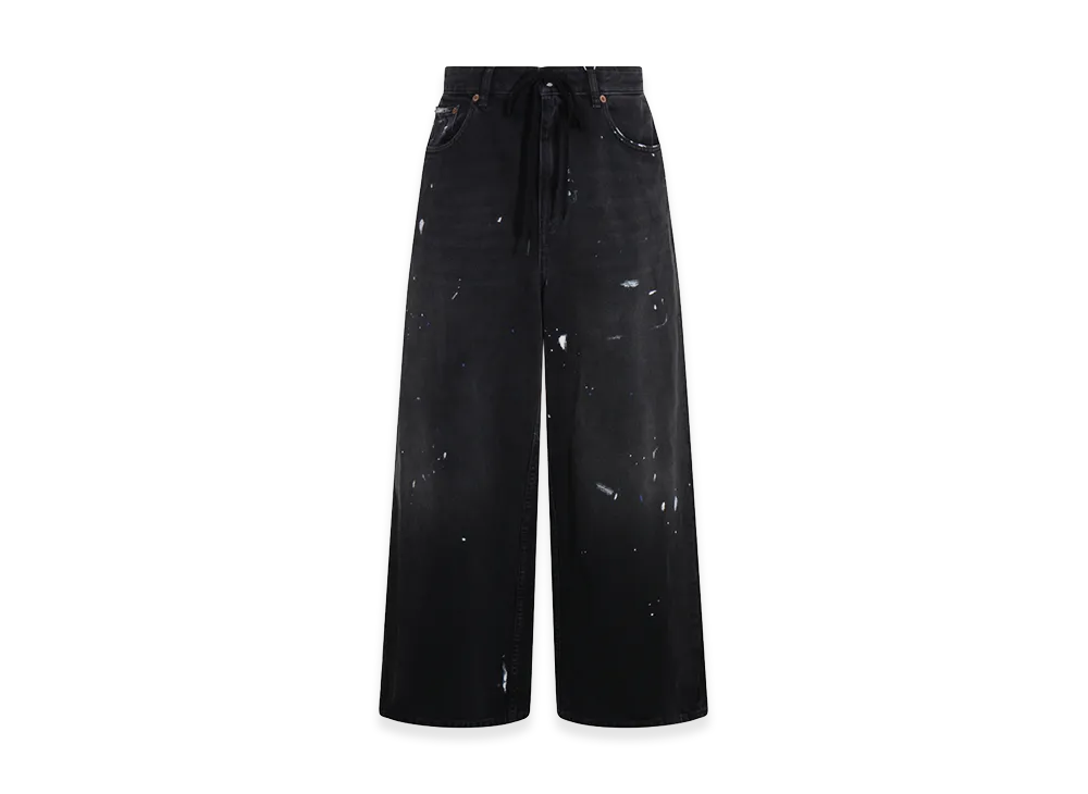 MM6 Maison Margiela Women's Patent Leather Stain Jeans "Black"