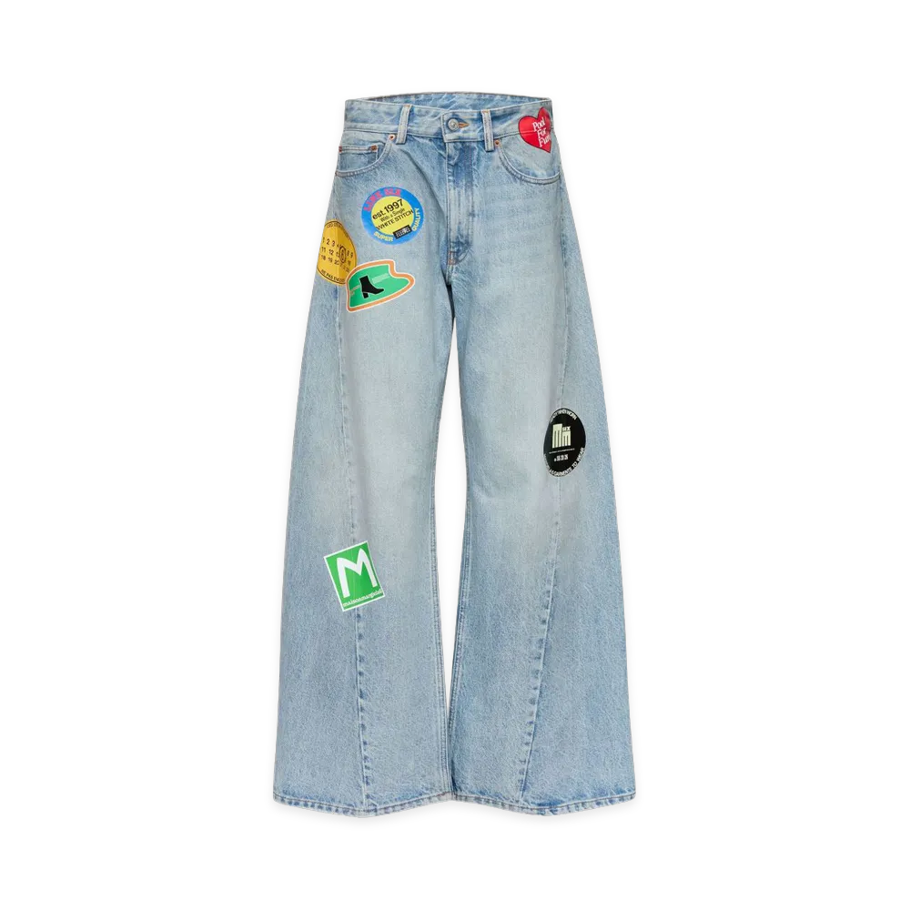 MM6 Maison Margiela Women's Trousers "Light Blue"