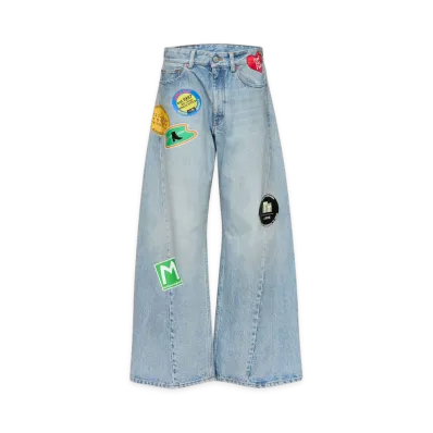 MM6 Maison Margiela Women's Trousers "Light Blue"