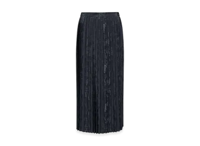 MM6 Maison Margiela Women's Pleated Skirt With Print "Black"