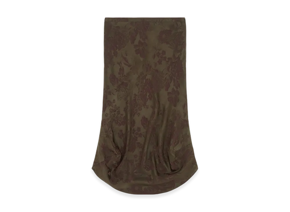 MM6 Maison Margiela Women's Floral Midi Skirt "Olive/Plum"