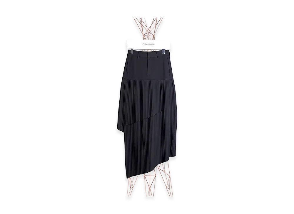 MM6 Maison Margiela Women's Layered Pleats Skirt "Black"