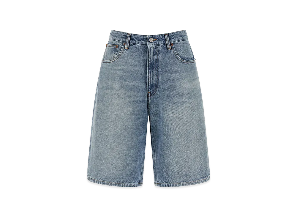MM6 Maison Margiela Women's Carre Bermuda Shorts "Blue"