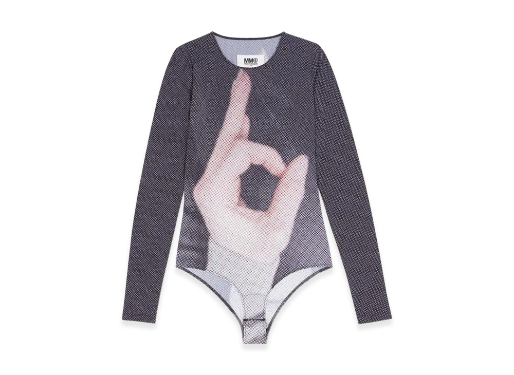 MM6 Maison Margiela Women's 6 Hand Bodysuit "Black"