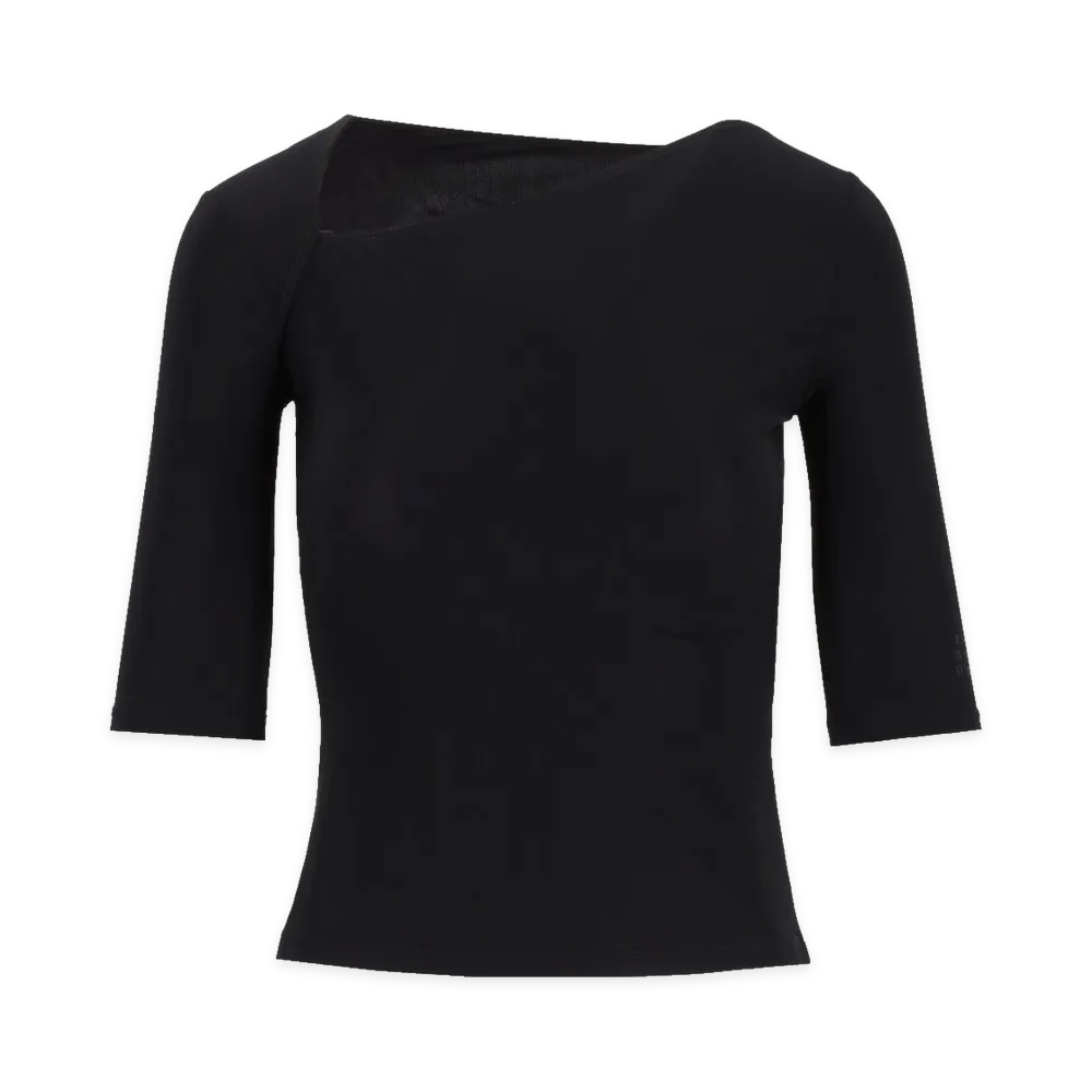 MM6 Maison Margiela Women's Anatomic Lycra Jersey Shirt "Black"
