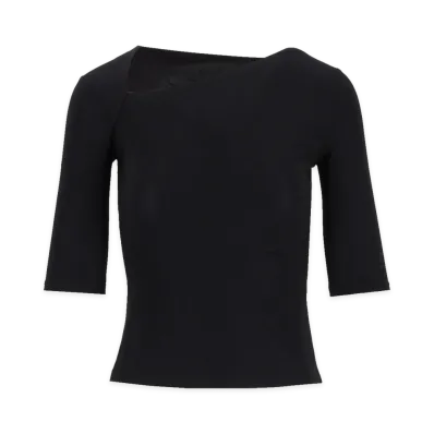 MM6 Maison Margiela Women's Anatomic Lycra Jersey Shirt "Black"
