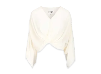 MM6 Maison Margiela Women's Long-Sleeved Top "White"