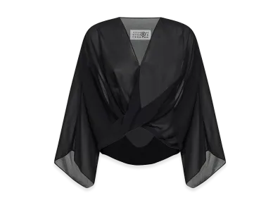 MM6 Maison Margiela Women's Long-Sleeved Top "Black"
