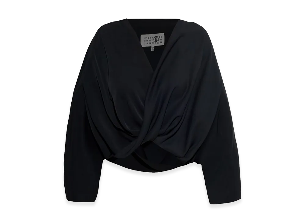 MM6 Maison Margiela Women's Long-Sleeved Top "Black"