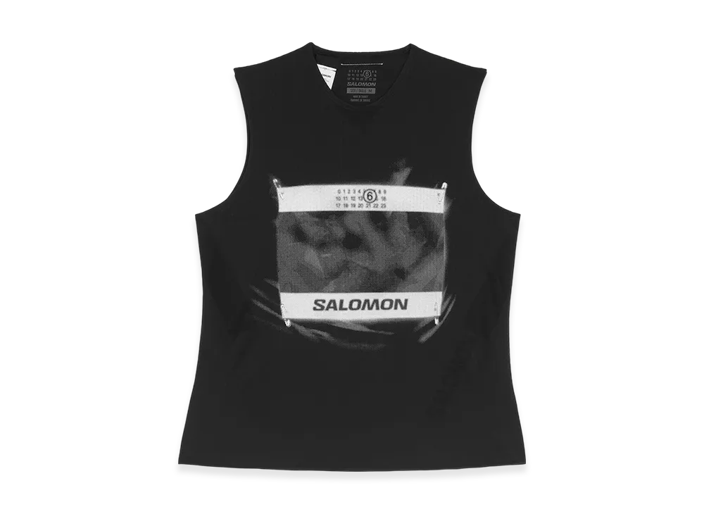 MM6 Maison Margiela x Salomon Women's Abstract Print T-Shirt "Black"