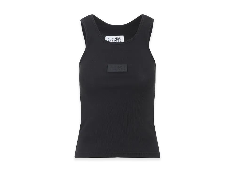 MM6 Maison Margiela Women's Numeric Signature Tank Top "Black"