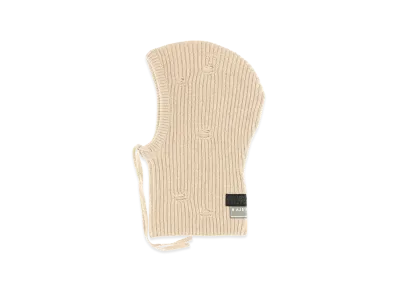 MM6 Maison Margiela Women's Distressed Wool Balaclava "Beige"