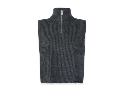 MM6 Maison Margiela Women's Knit Half-Zip Vest "Grey"