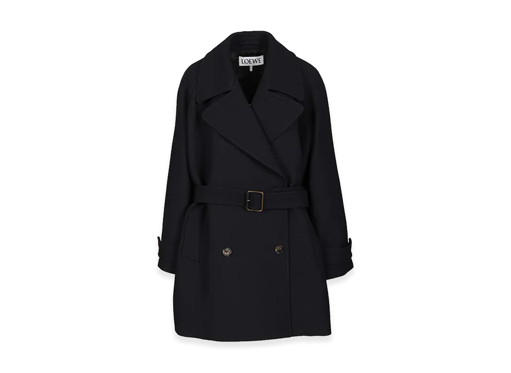 LOEWE Women's Double-Breasted Coat "Blue"