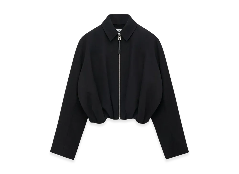 LOEWE Women's Draped Cotton Silk Jacket "Black"