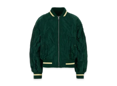 LOEWE Women's Tech Fabric Bomber Jacket "Dark Green"