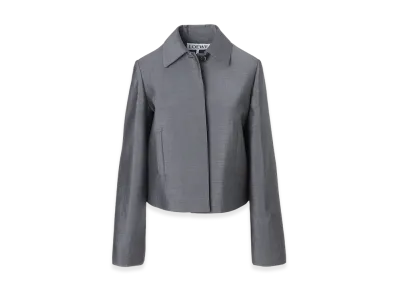 LOEWE Women's Button Short Jacket "Charcoal Melange"